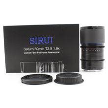 * USED * Sirui Saturn 50mm T2.9 1.6X Carbon Fiber FF Anamorphic E Mount (Neutral Flare) Boxed