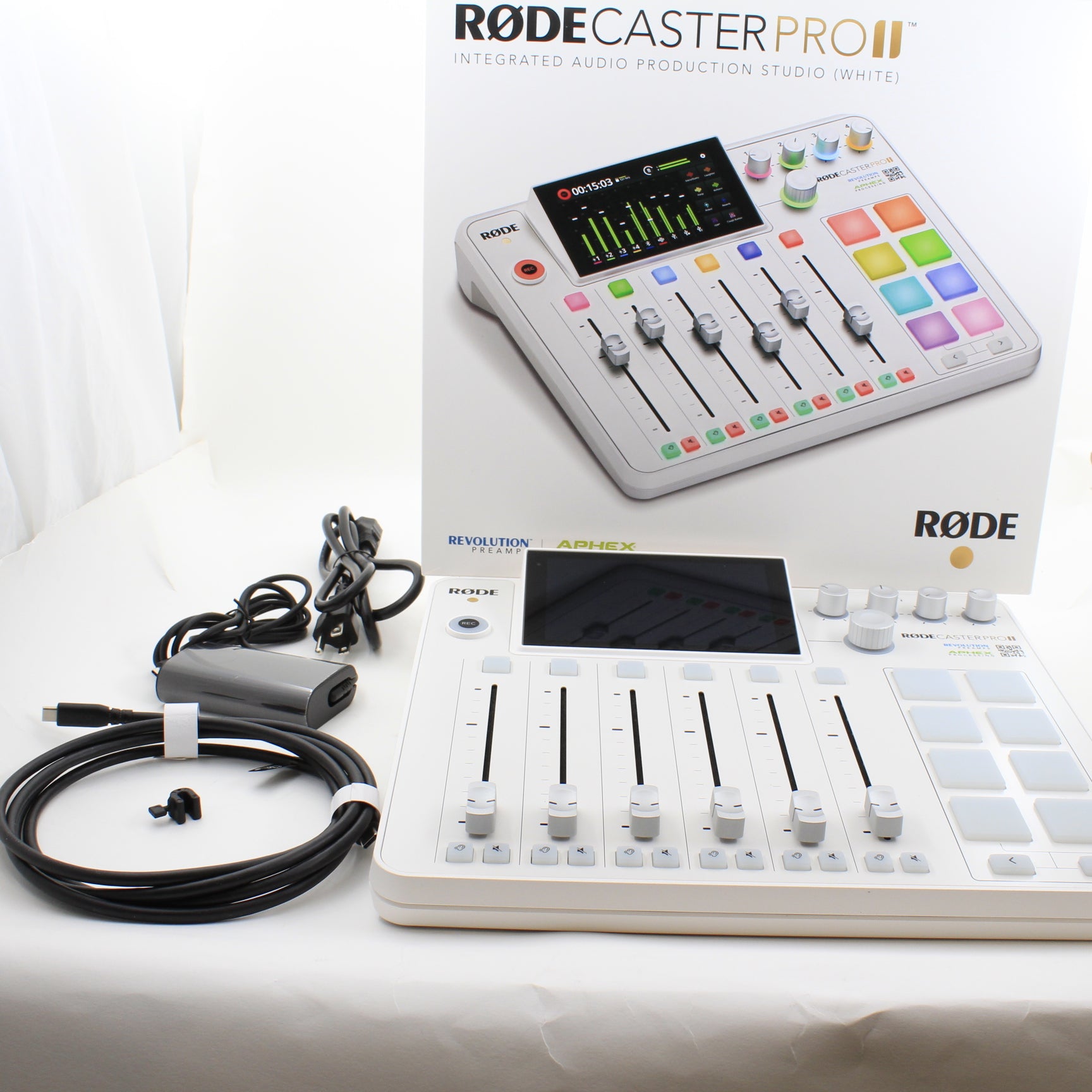 * OPEN BOX EXCELLENT * RODE RODECaster Pro II Integrated Audio Production Studio (White)
