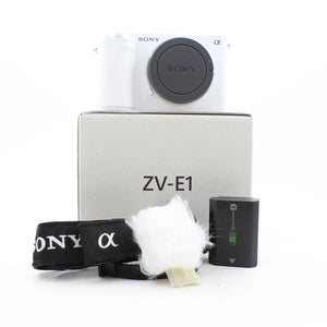 * OPEN BOX EXCELLENT * Sony ZV-E1 Mirrorless Camera (Body Only, White) at PROCAM | procam.com