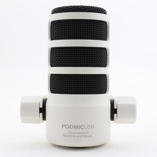 * OPEN BOX GOOD * RODE PodMic USB and XLR Dynamic Broadcast Microphone (White)