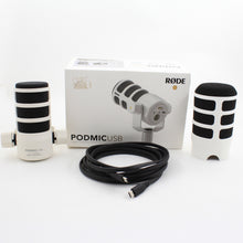 * OPEN BOX EXCELLENT * RODE PodMic USB and XLR Dynamic Broadcast Microphone (White)