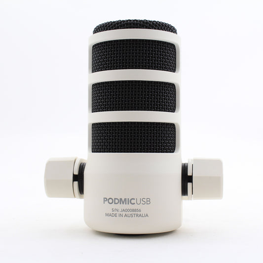 * OPEN BOX EXCELLENT * RODE PodMic USB and XLR Dynamic Broadcast Microphone (White)