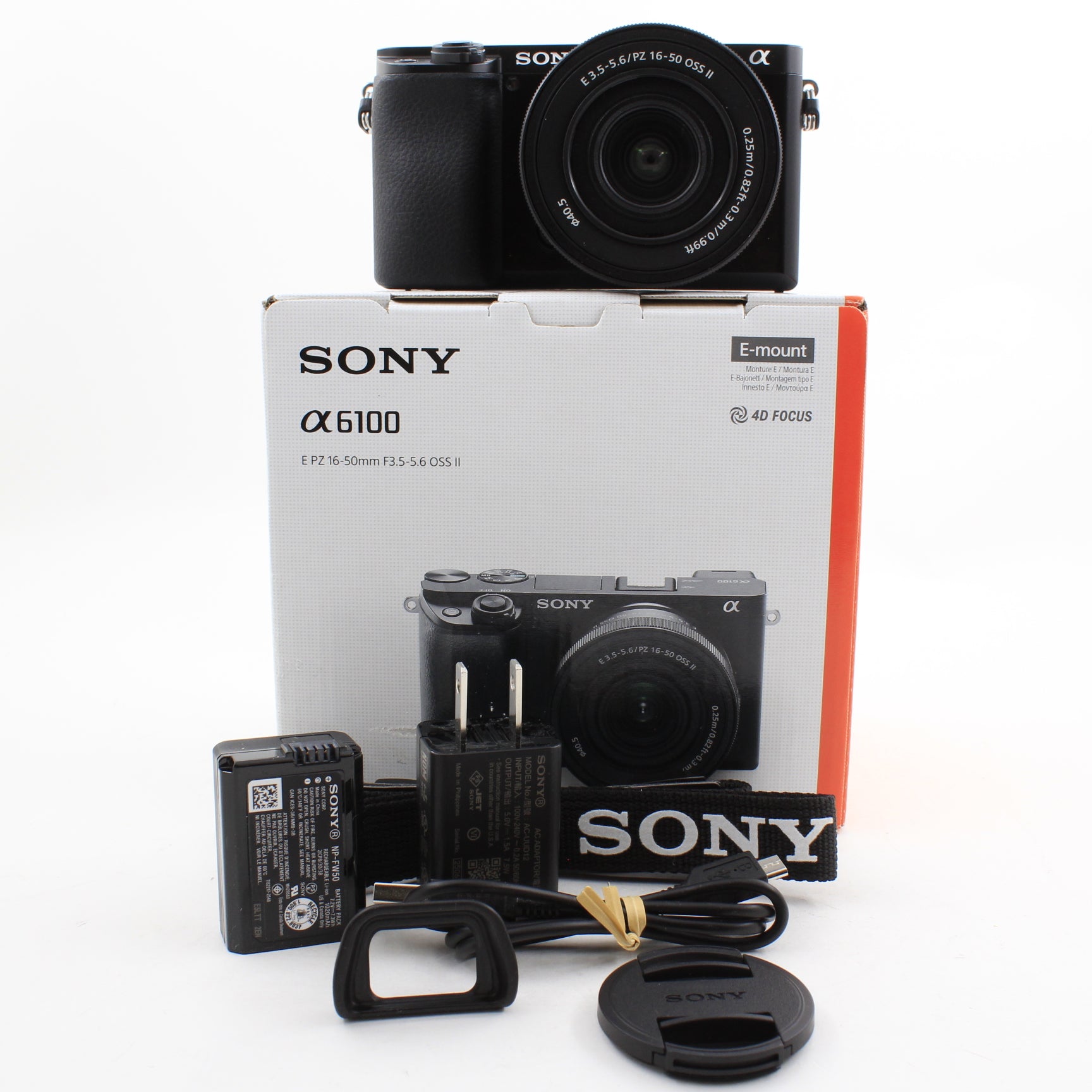 * OPEN BOX EXCELLENT * Sony a6100 Mirrorless Camera with PZ 16-50mm f/3.5-5.6 II Lens