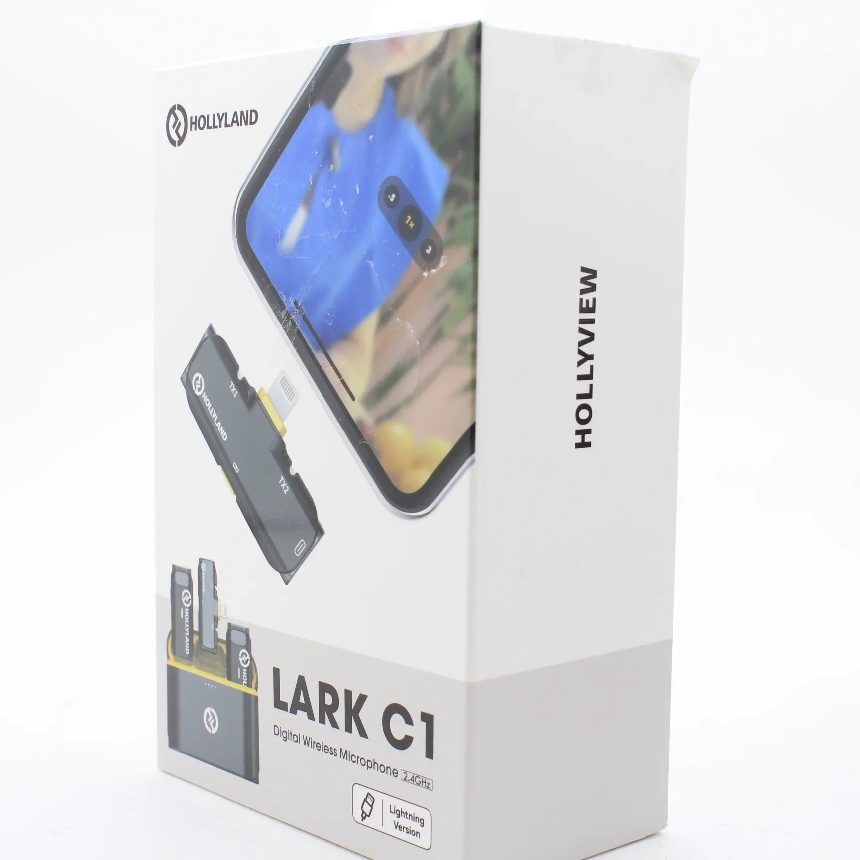 * OPEN BOX EXCELLENT * Hollyland LARK C1 DUO 2-Person Wireless Microphone System with Lightning Connector for iOS Devices (Black, 2.4 GHz) at PROCAM | procam.com