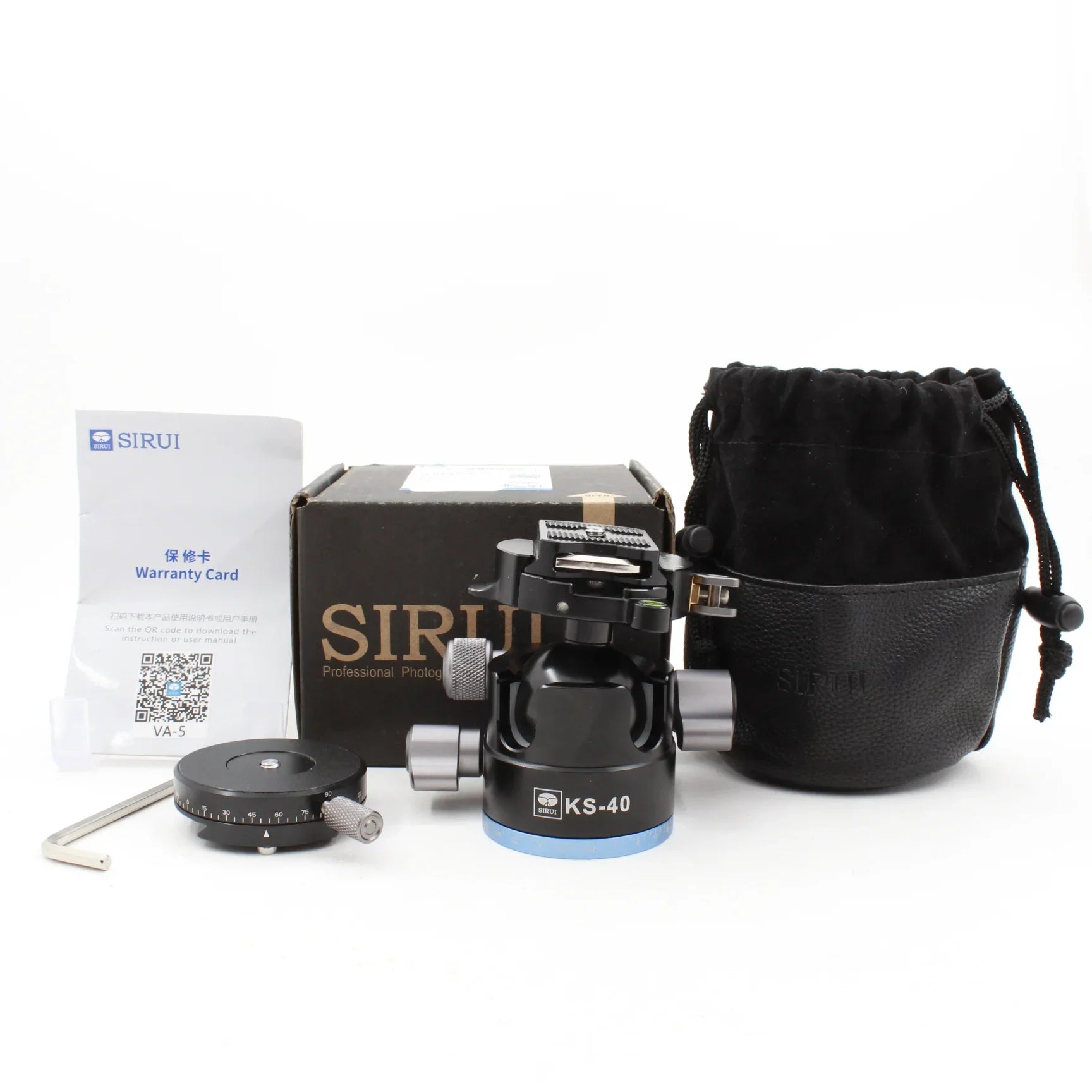 * OPEN BOX GOOD * Sirui KS-40 Low Gravity QR Ball Head with Panning Arca-Type Plate at PROCAM | procam.com