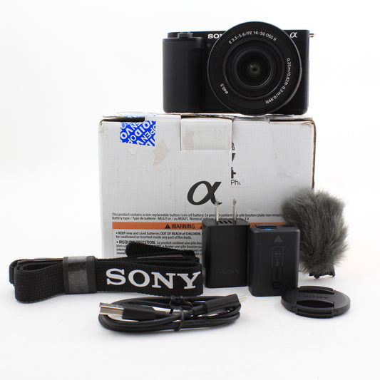 * OPEN BOX FAIR * Sony ZV-E10 Mirrorless Camera with PZ 16-50mm f/3.5-5.6 OSS II Lens (Black)