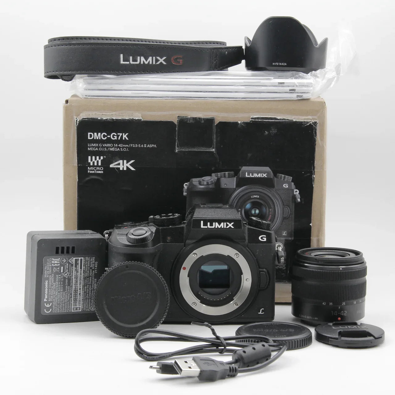 * OPEN BOX FAIR * Panasonic Lumix DMC-G7 Mirrorless Micro Four Thirds Digital Camera with 14-42mm Lens (Black) at PROCAM | procam.com