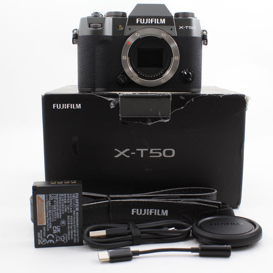 * OPEN BOX GOOD * Fujifilm X-T50 Mirrorless Camera (Charcoal Silver)