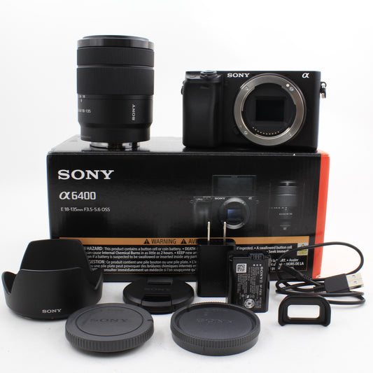 * OPEN BOX GOOD * Sony a6400 Mirrorless Digital Camera with E 18-135mm f/3.5-5.6 OSS Lens
