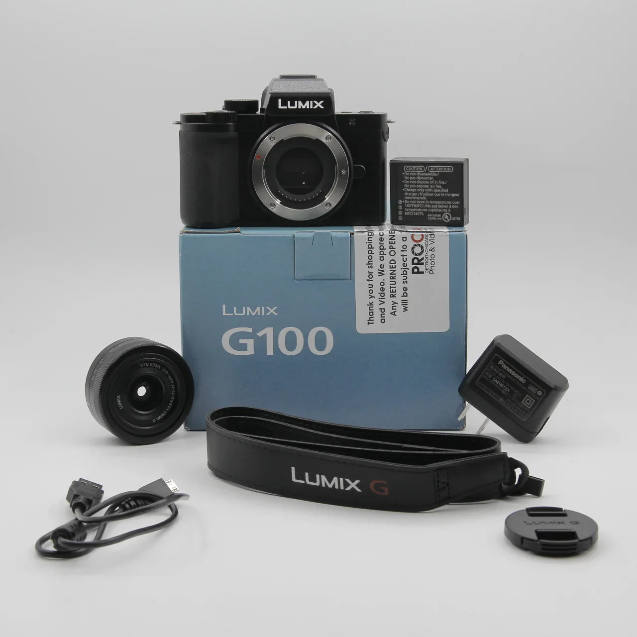 * OPEN BOX EXCELLENT * Panasonic Lumix DC-G100 Mirrorless Digital Camera with 12-32mm Lens at PROCAM | procam.com