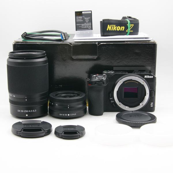 *** OPEN BOX  EXCELLENT *** Nikon Z 30 Mirrorless Camera with 16-50mm and 50-250mm Lenses