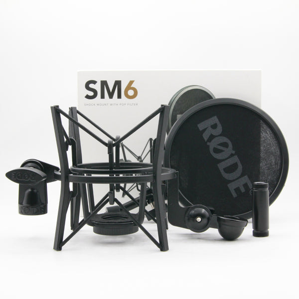 *** OPEN BOX EXCELLENT *** Rode SM6 Shock Mount with Detachable Pop Filter