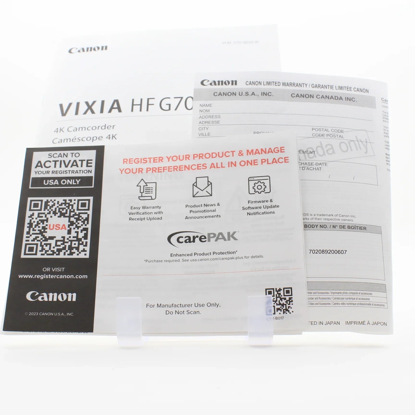 * OPEN BOX GOOD * Canon Vixia HF G70 UHD 4K Camcorder at PROCAM | procam.com
