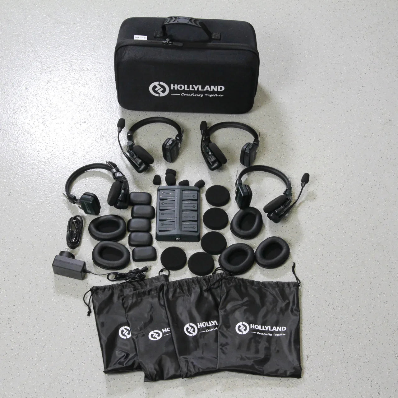 * OPEN BOX EXCELLENT * Hollyland Solidcom C1 Pro-4S Full-Duplex Wireless Intercom System with 4 Headsets (1.9 GHz) at PROCAM | procam.com