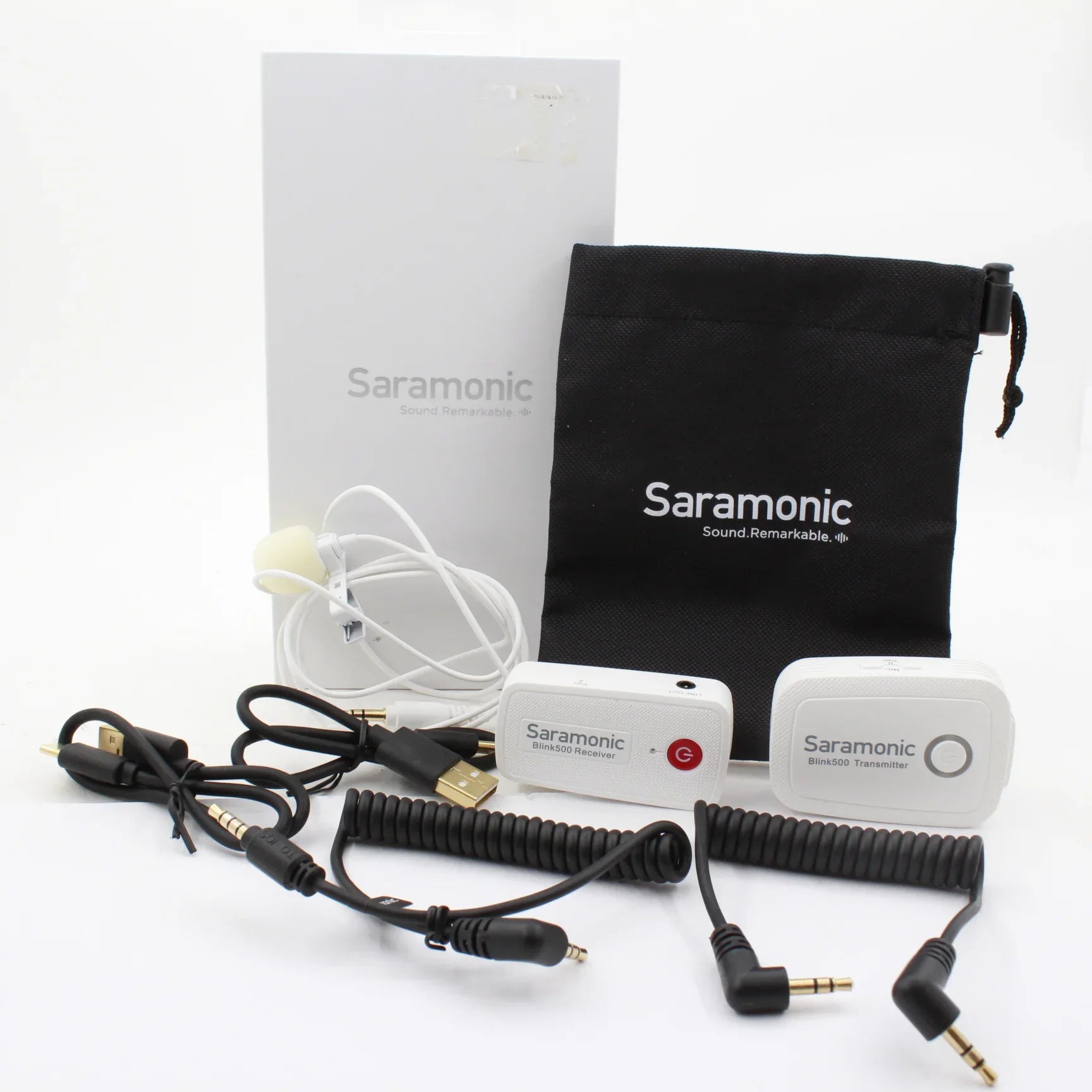 * OPEN BOX EXCELLENT * Saramonic Blink 500 B1 Digital Camera-Mount Wireless Omni Lavalier Microphone System (2.4 GHz, Snow White) at PROCAM | procam.com
