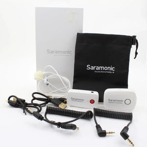 * OPEN BOX EXCELLENT * Saramonic Blink 500 B1 Digital Camera-Mount Wireless Omni Lavalier Microphone System (2.4 GHz, Snow White) at PROCAM | procam.com