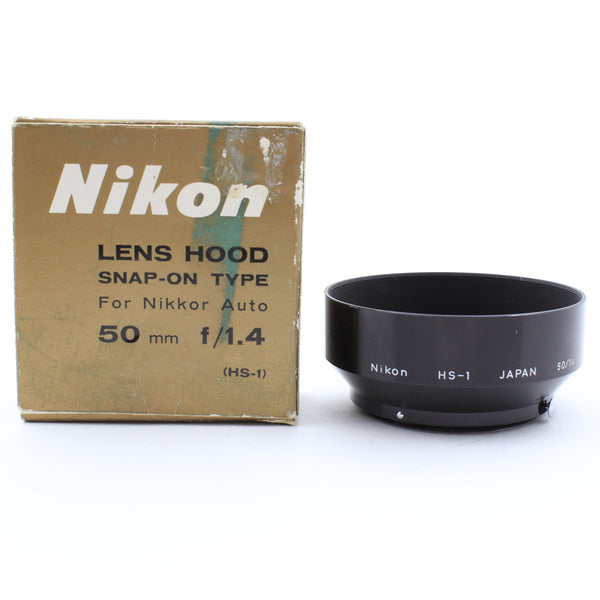 * USED * Nikon HS-1 Snap-On Lens Hood for Nikkor 50mm f1.4 Boxed