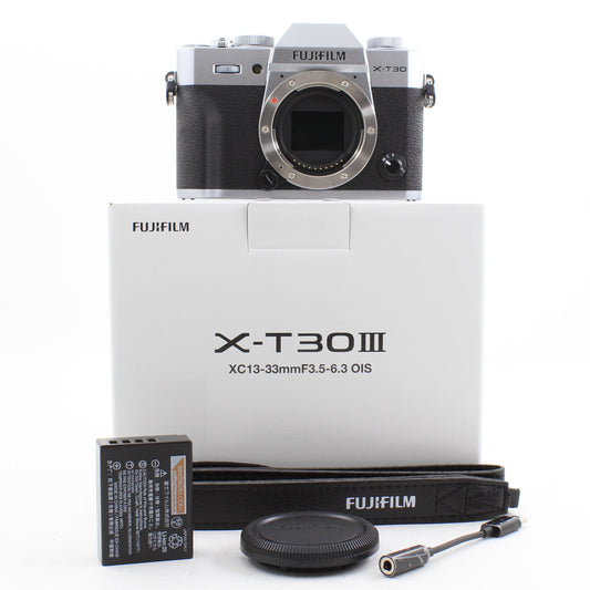 * OPEN BOX GOOD * FUJIFILM X-T30 III Mirrorless Digital Camera with XC 13-33mm f/3.5-6.3 OIS Lens Kit (Silver)