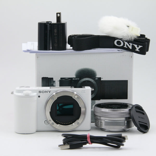 *** OPEN BOX EXCELLENT *** Sony ZV-E10 Mirrorless Camera with 16-50mm Lens (White)