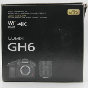 * OPEN BOX GOOD * Panasonic Lumix GH6 Mirrorless Camera with 12-60mm f/2.8-4.0 Leica Lens at PROCAM | procam.com