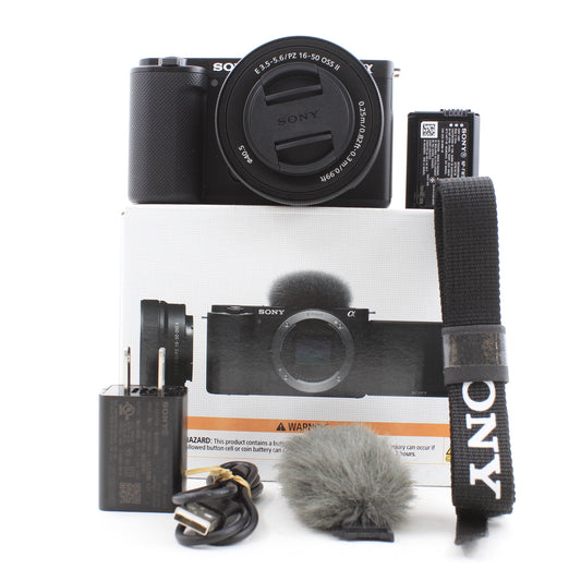 * OPEN BOX EXCELLENT * Sony ZV-E10 Mirrorless Camera with PZ 16-50mm f/3.5-5.6 OSS II Lens (Black)