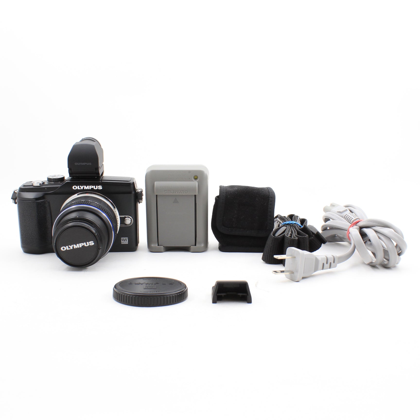 * USED * Olympus Pen E-PL2 Black with VF-2 Finder and Olympus 14-42mm f/3.5-5.6 Lens