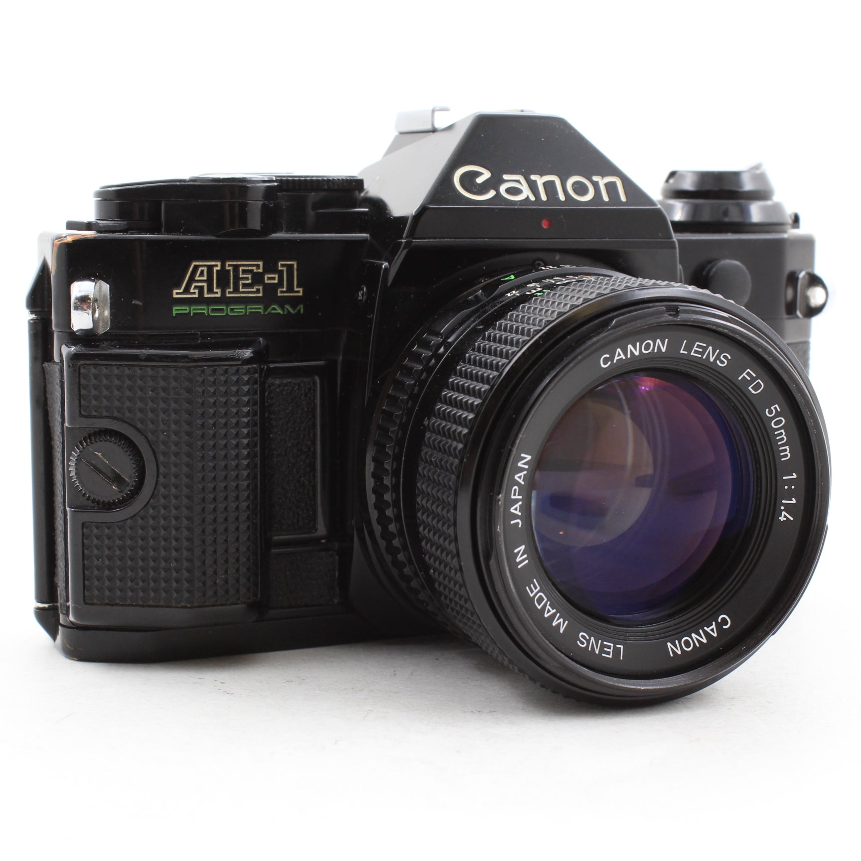 USED * Canon AE-1 Program Black Body with Canon FD 50mm f/1.4 Lens