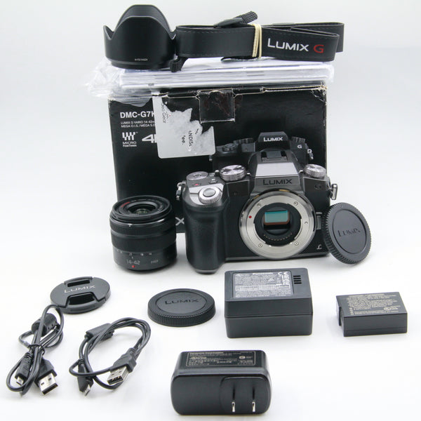 *** OPEN BOX EXCELLENT *** Panasonic Lumix DMC-G7 Mirrorless Micro Four Thirds Digital Camera with 14-42mm Lens (Silver)