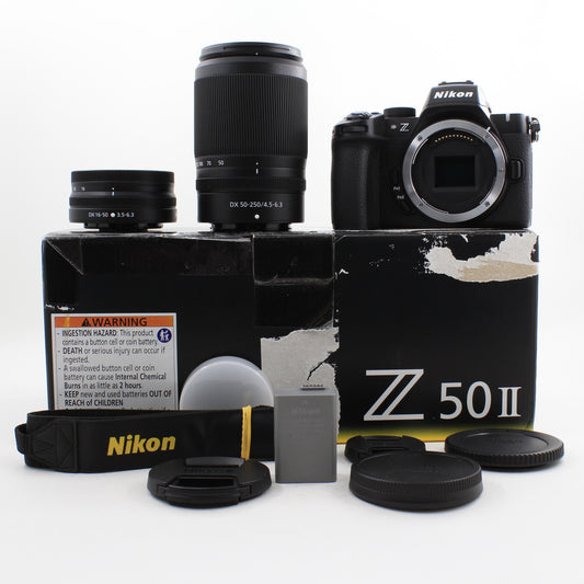 * OPEN BOX FAIR * Nikon Z50 II Mirrorless Camera with Z DX 16-50mm f/3.5-6.3 VR &  50-250mm f/4.5-6.3 VR Lenses