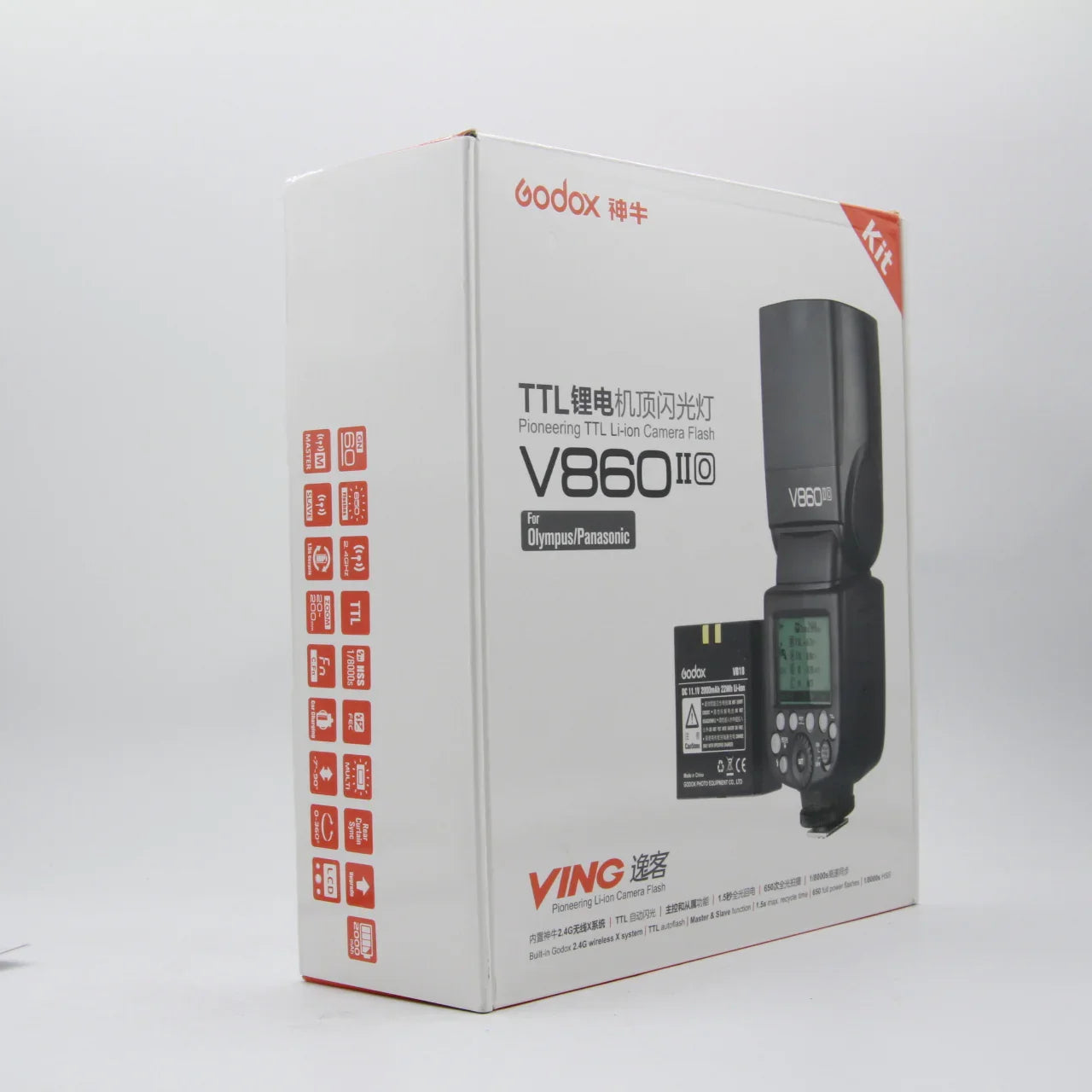 * OPEN BOX EXCELLENT * Godox VING V860IIO TTL Li-Ion Flash Kit for Olympus/Panasonic Cameras at PROCAM | procam.com