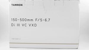 * OPEN BOX EXCELLENT * Tamron 150-500mm f/5-6.7 Di III VC VXD Lens for Sony E at PROCAM | procam.com