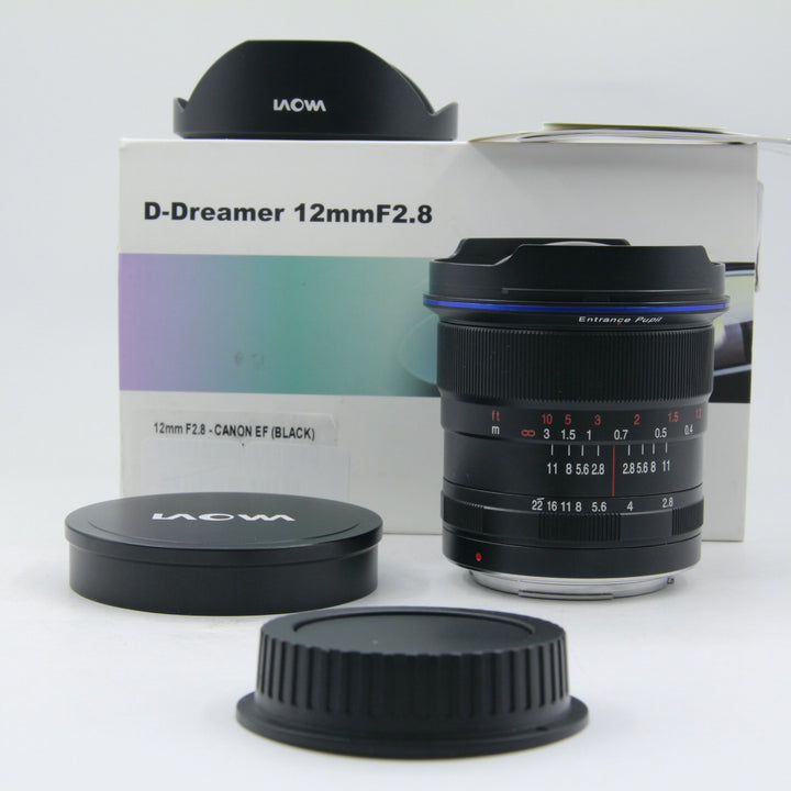 OPEN BOX GOOD Laowa 12mm Zero-D Lens for Canon EF (Black