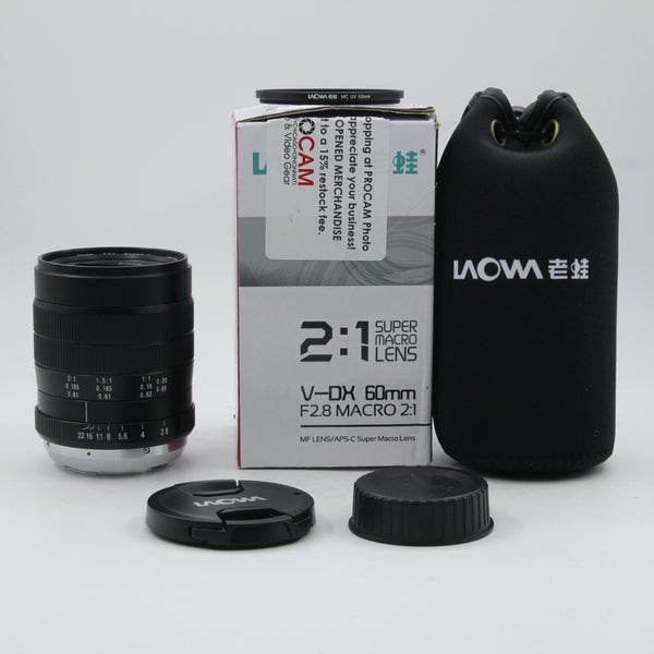 *** OPEN BOX Excellent *** Laowa 60mm f/2.8 2x Ultra-Macro Lens for Nikon F