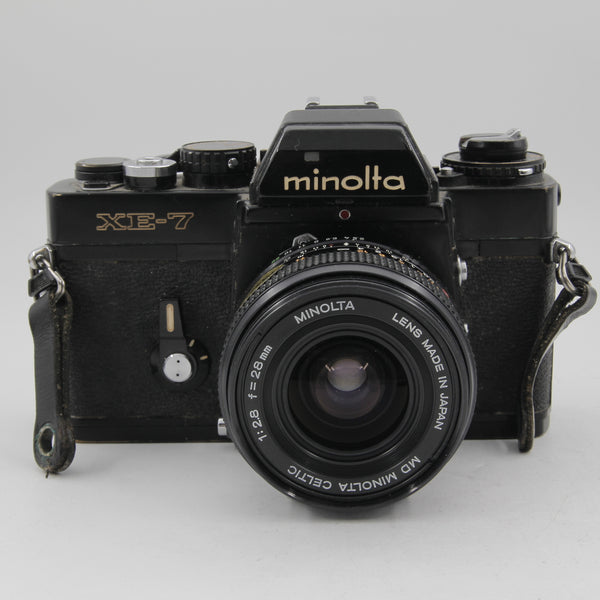 *** USED *** Minolta XE-7 35mm film camera w/Minolta MD Celtic 28mm f/2.8 Lens