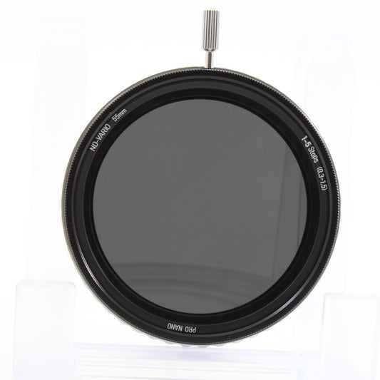 * OPEN BOX EXCELLENT * NiSi 55mm True Color ND-VARIO Pro Nano 1-5 Stop Variable Neutral Density Filter