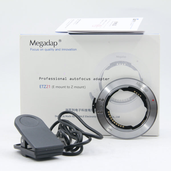 *** OPEN BOX GOOD *** Megadap ETZ21 Autofocus Adapter (Sony E-Mount Lens to Nikon Z-Mount)