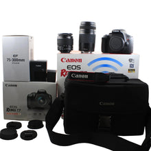 * OPEN BOX EXCELLENT * Canon EOS Rebel T7 DSLR Camera with 18-55mm and 75-300mm Lenses
