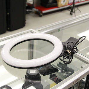 * OPEN BOX EXCELLENT * Savage 12" Bi-Color RGB Tabletop Ring Light with Stand and Carrying Case at PROCAM | procam.com