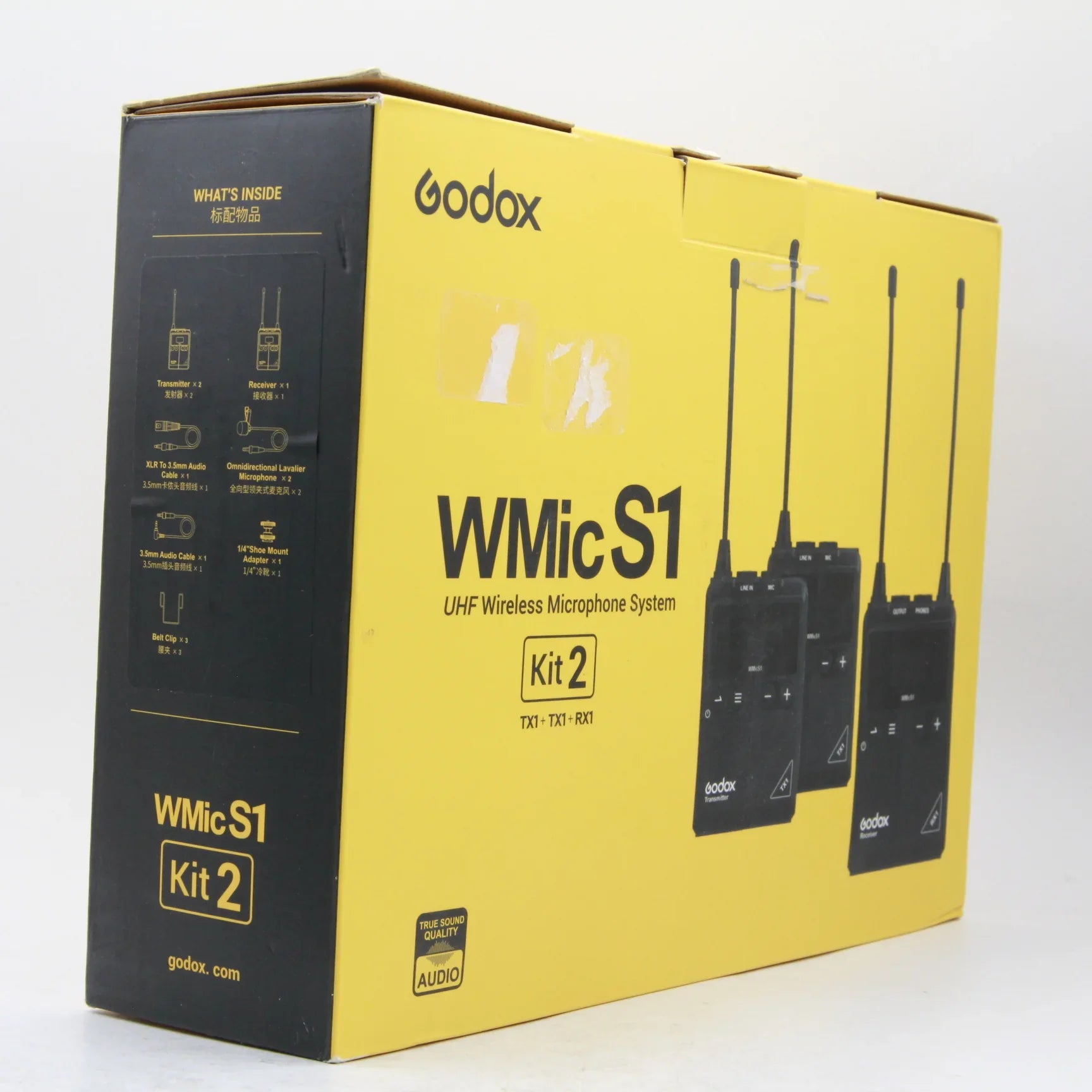 * OPEN BOX EXCELLENT * Godox WMicS1 Kit 2 Two-Person Camera-Mount Wireless Omni Lavalier Microphone System for Mirrorless/DSLR Cameras (514 to 596 MHz) at PROCAM | procam.com