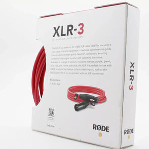* OPEN BOX EXCELLENT * RODE XLR Male to Female Cable - 9.8' (Red) at PROCAM | procam.com