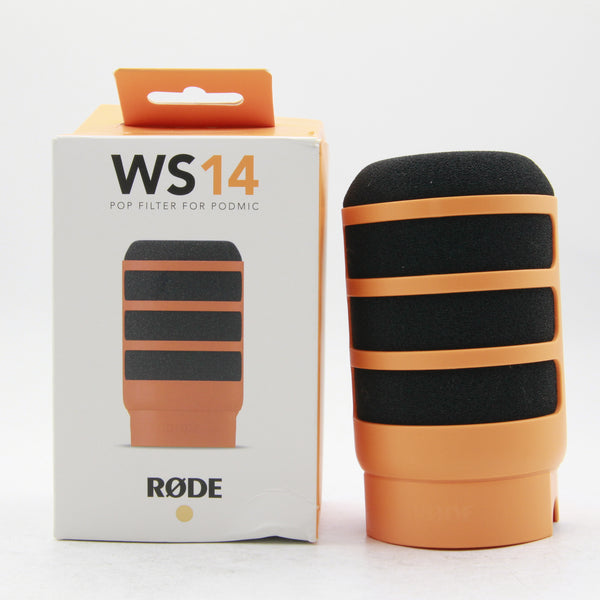 *** OPEN BOX GOOD *** RODE WS14 Pop Filter for PodMic (Orange)