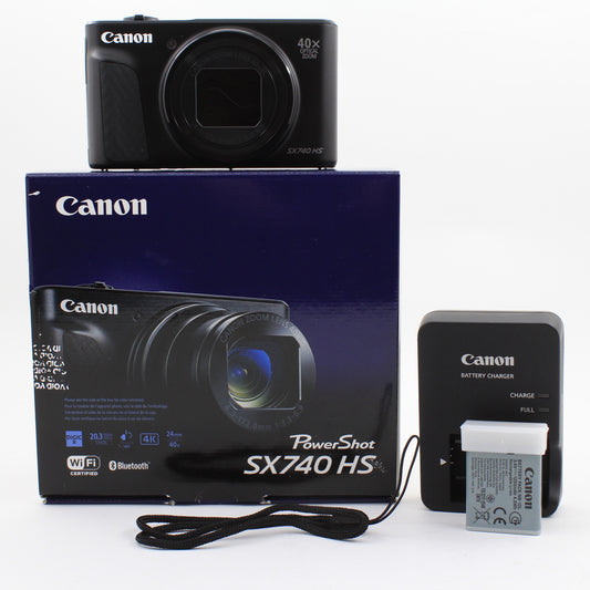 * OPEN BOX EXCELLENT * Canon PowerShot SX740 HS Digital Camera (Black)