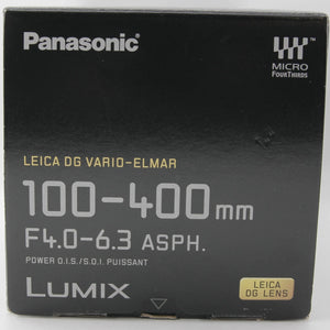 * OPEN BOX EXCELLENT * Panasonic Leica DG Vario-Elmar 100-400mm f/4-6.3 ASPH. POWER O.I.S. Lens at PROCAM | procam.com