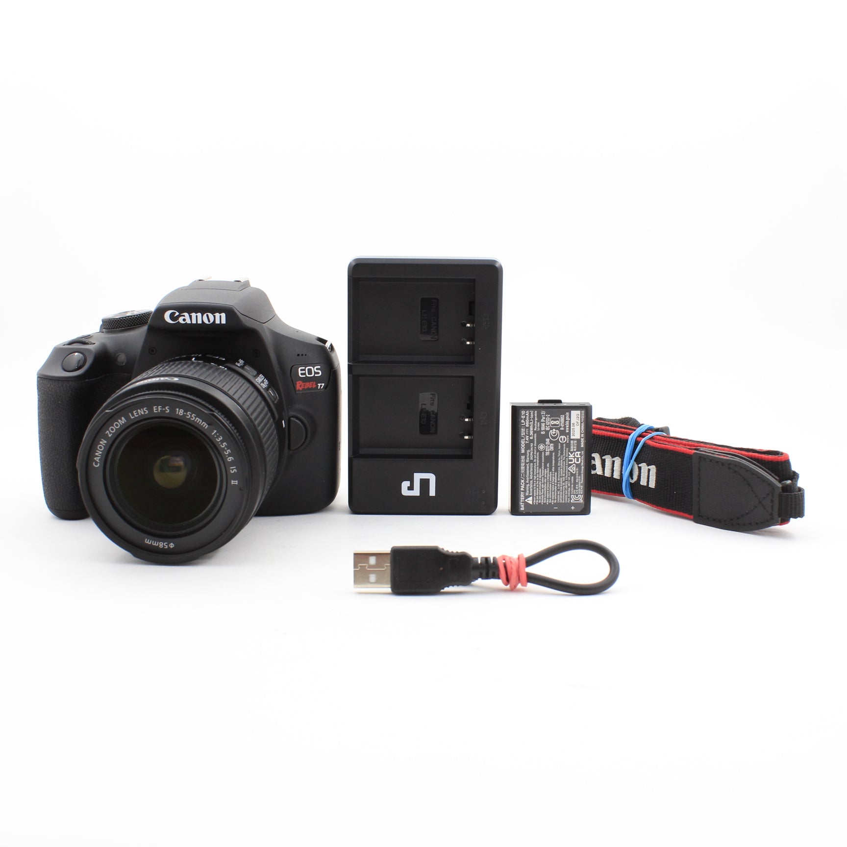 * USED * Canon EOS Rebel T7 with EF-S 18-55mm f/3.5-5.6 IS II Lens SHUTTER 2382