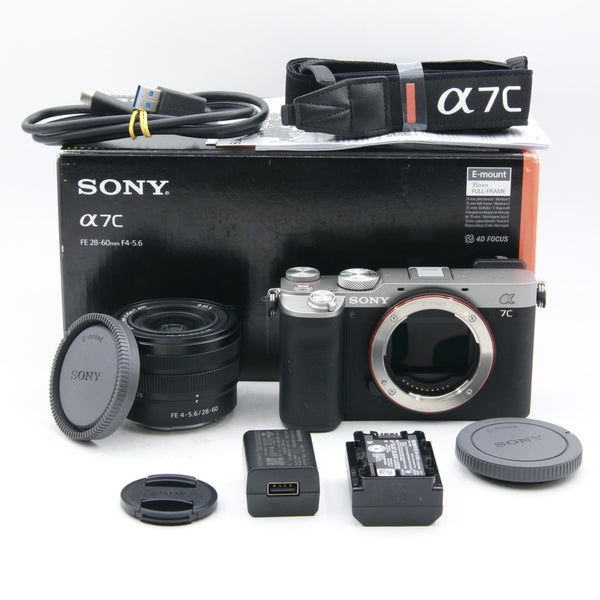 *** OPEN BOX EXCELLENT *** Sony Alpha a7C Mirrorless Digital Camera with FE 28-60mm f/4-5.6 Lens (Silver)