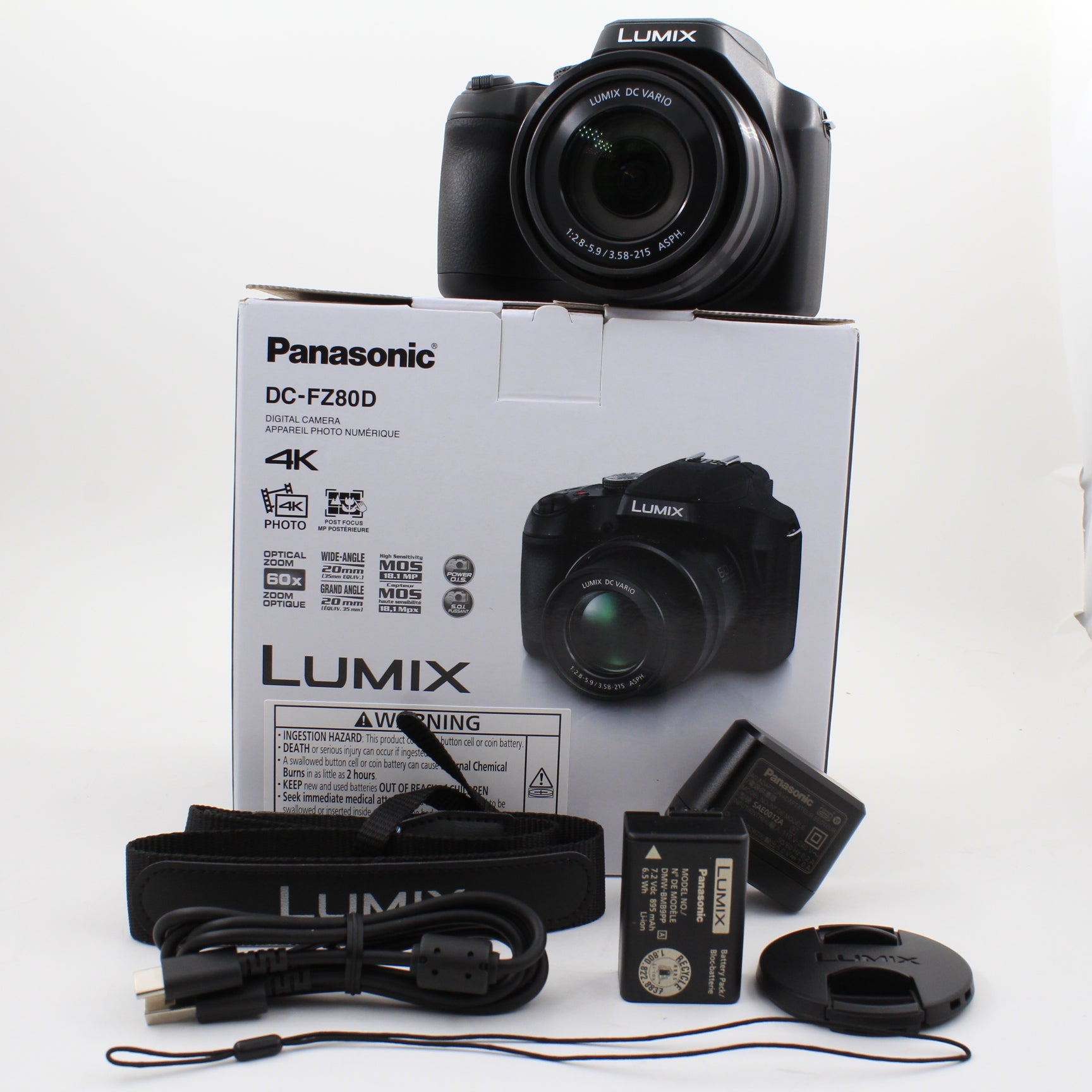 * OPEN BOX EXCELLENT * Panasonic Lumix FZ80D Digital Camera