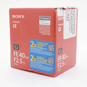 * OPEN BOX EXCELLENT * Sony FE 40mm f/2.5 G Lens at PROCAM | procam.com