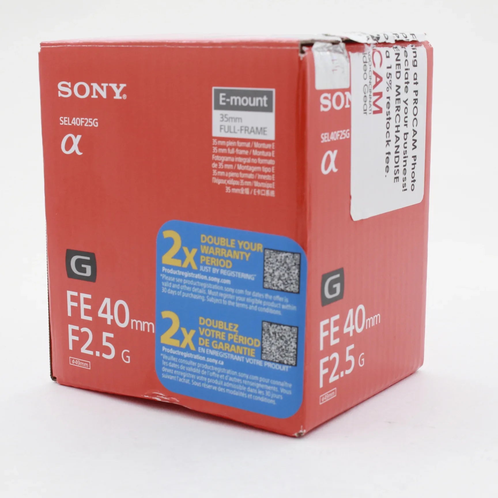 * OPEN BOX EXCELLENT * Sony FE 40mm f/2.5 G Lens at PROCAM | procam.com