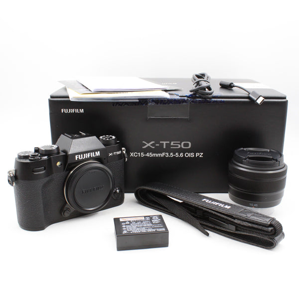 *** OPEN BOX EXCELLENT *** FUJIFILM X-T50 Mirrorless Digital Camera with XC 15-45mm f/3.5-5.6 OIS PZ Lens (Black)