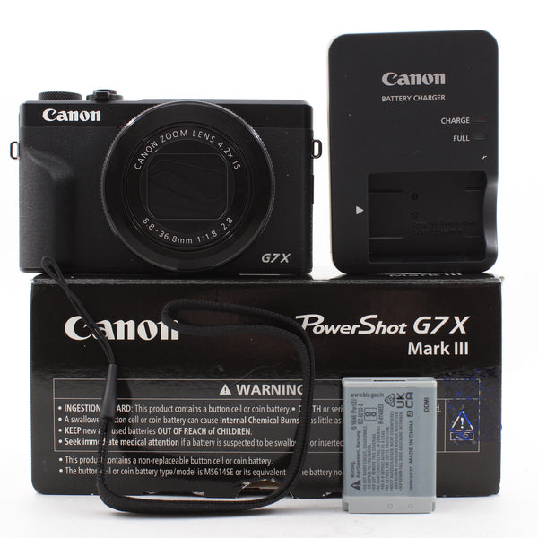* OPEN BOX EXCELLENT * Canon PowerShot G7 X Mark III Digital Camera (Black)